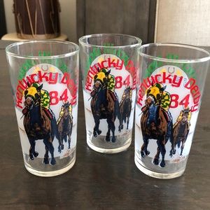 1984 Vintage Kentucky Derby Glasses